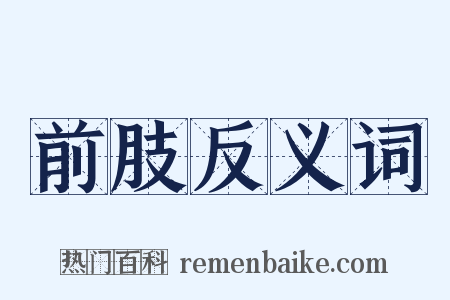 前肢反义词是什么意思的图片